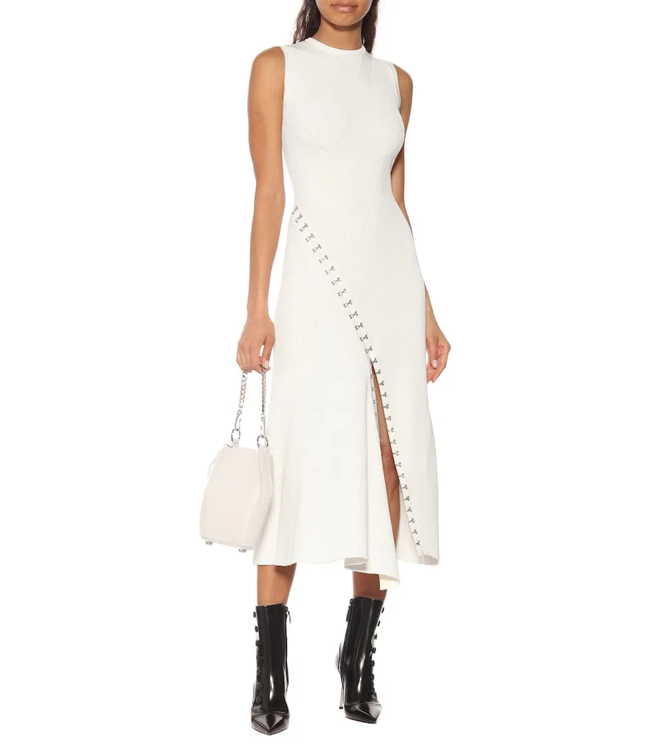 ワンピース MCQUEEN Ribbed knit dress Alexander Mcqueen Mcqueen Women Ribbed Knit Dress In Black