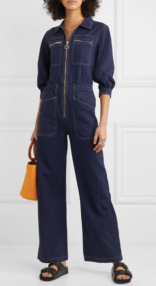 THE POTTER / Drill Short Sleeve Jumpsuit - Standard Body Length