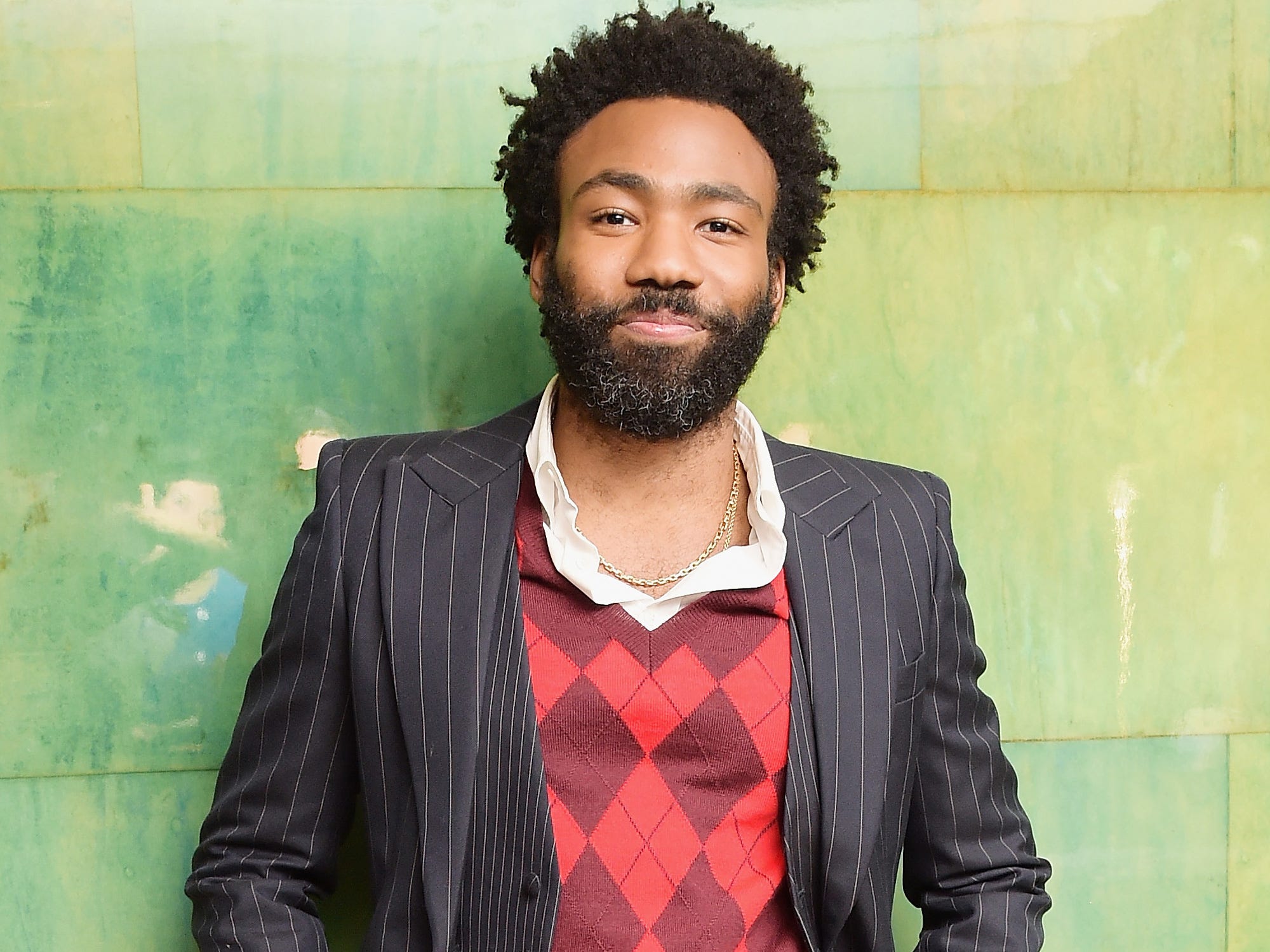 Donald Glover Debuts Blonde Beard Ahead 