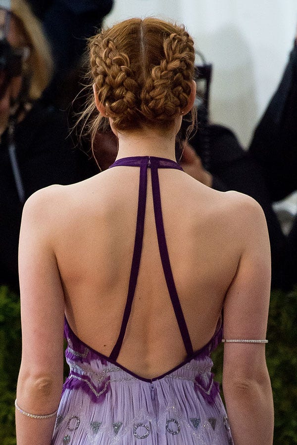 backless dress hairstyle Best Wedding Hairstyles for Open-Back Dresses