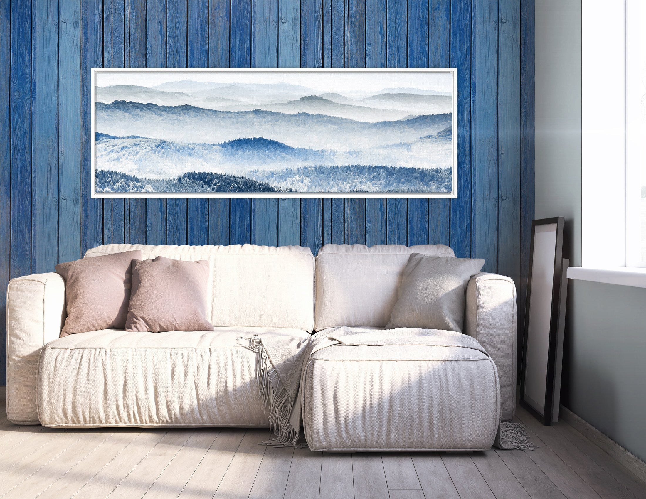 MyGalleryWall + Foggy mountain forest. (oil abstract landscape painting
