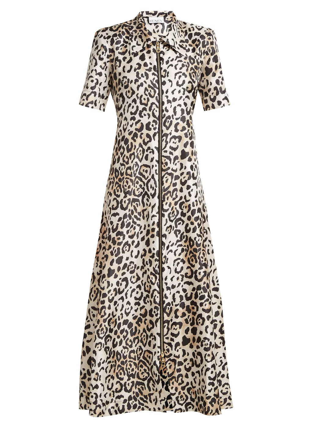 Raey + Zipfront Leopardprint Twill Dress