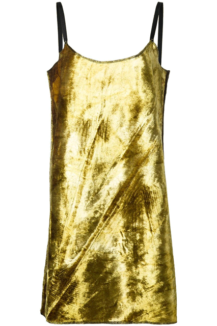 Kim Kardashian Christmas Party Gold Dress
