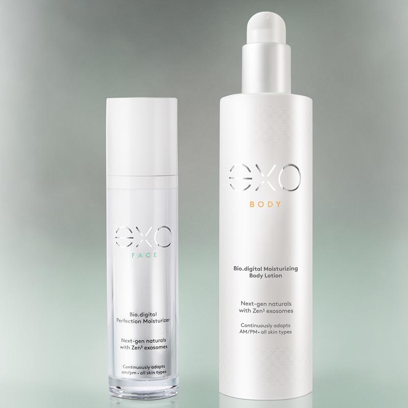 eXO Skin Simple + Duet face and body lotion