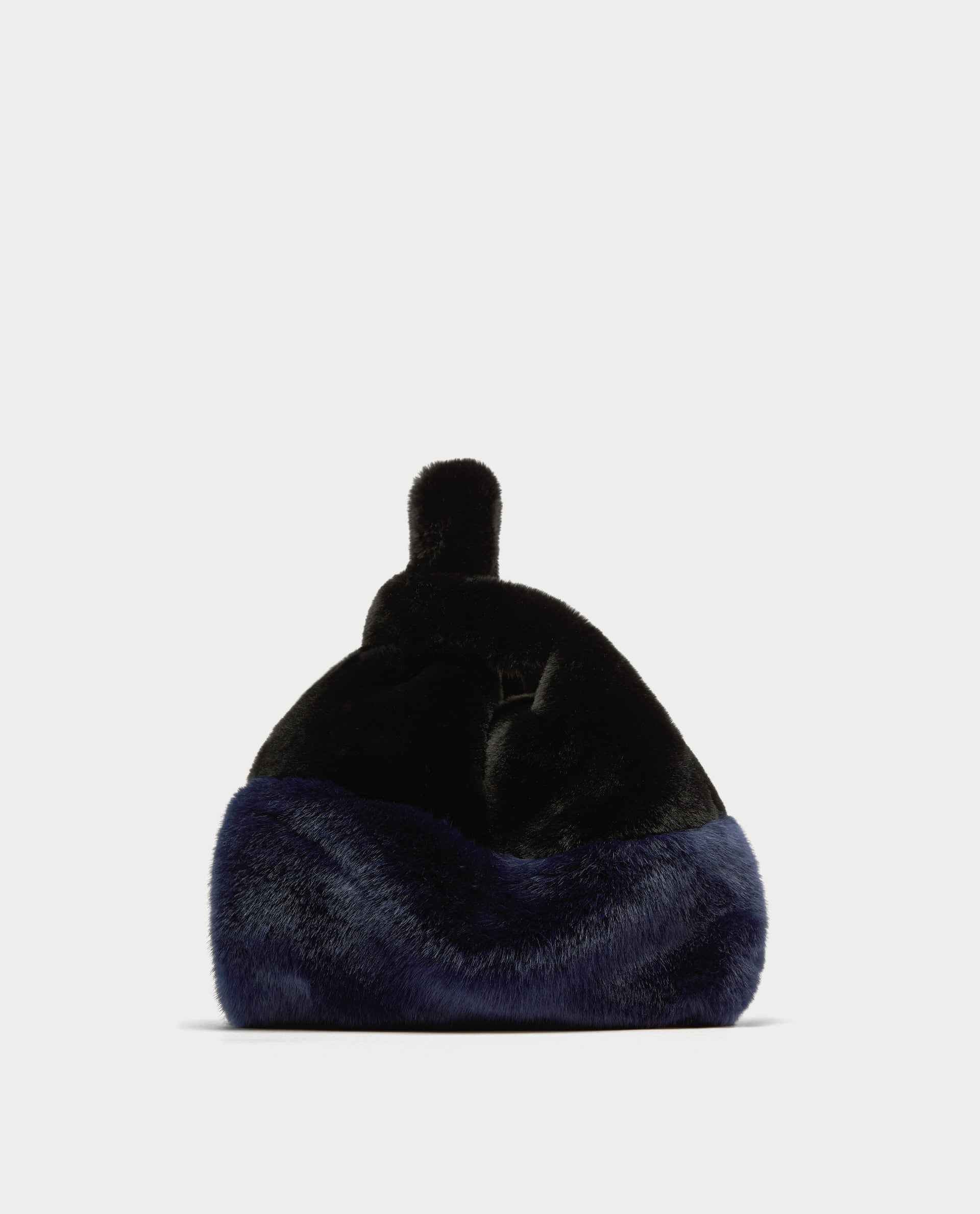 Zara Combined Faux Fur Bucket Bag Combined Faux Fur Bucket Bag