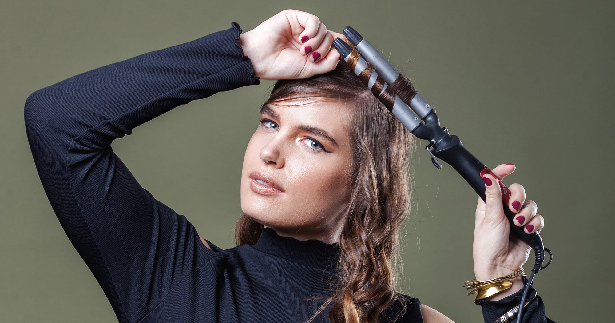 Loose Waves Double Barrel Curling Iron Tutorial