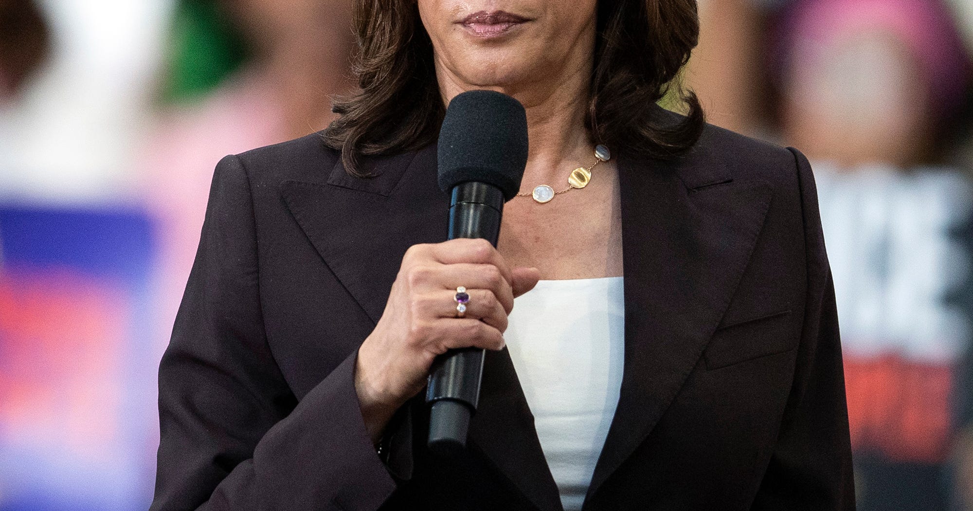 Kamala Harris Interrupted By Animal Rights Protester