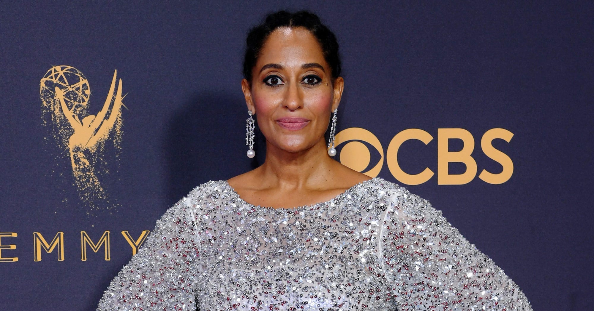 Tracee Ellis Ross Emmys Dress Mom Diana Glitter Style