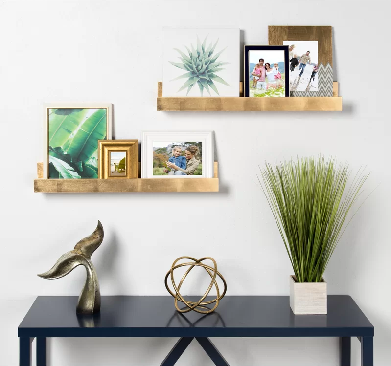 Forsyth Wood Floating Wall Shelf Set Of 2
