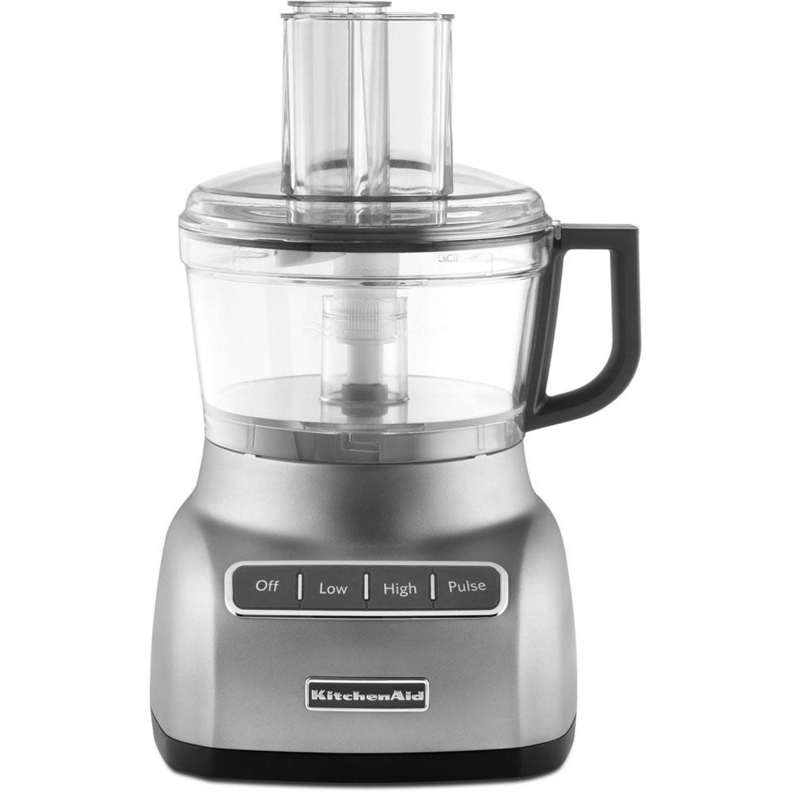 KitchenAid + 7-Cup Food Processor with Exact Slice System Contour, Silver