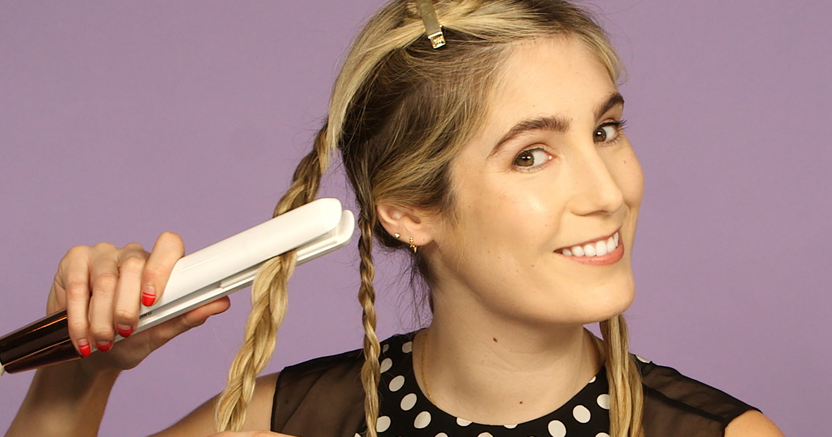 How To Get Wavy Hair Braids Flatiron Hairstyle Tutorial