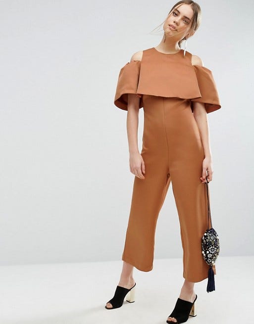 Beaded Off Shoulder Jumpsuit