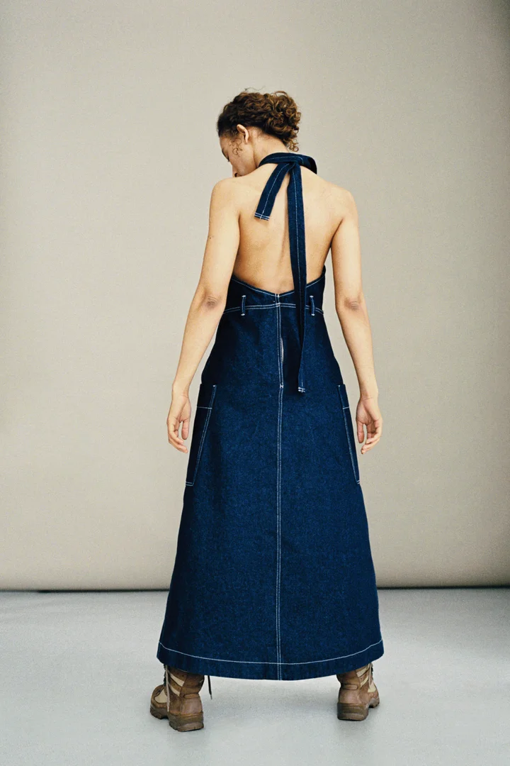 weekday denim dress Denim Dungaree Mini Dress