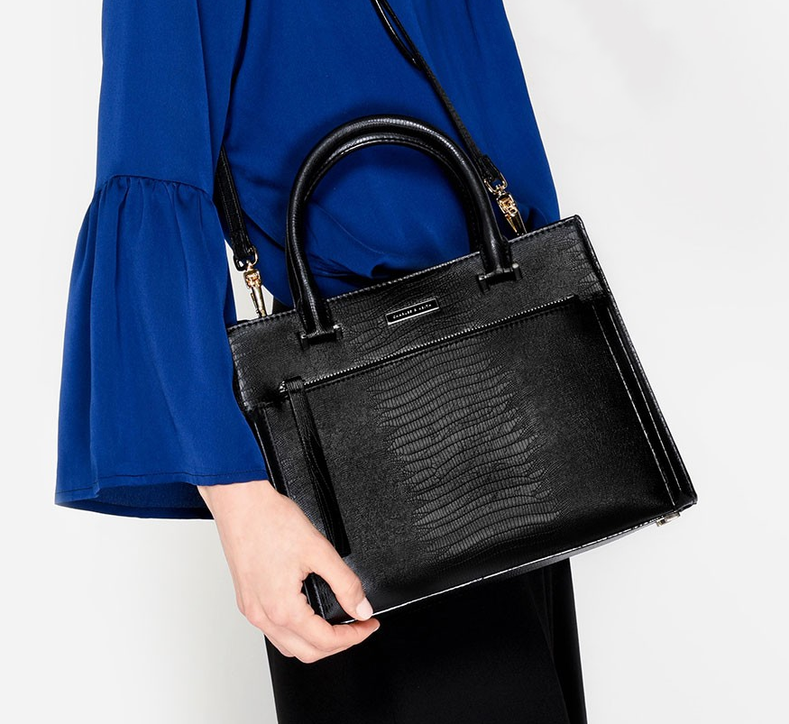 Front Zip Structured Bag