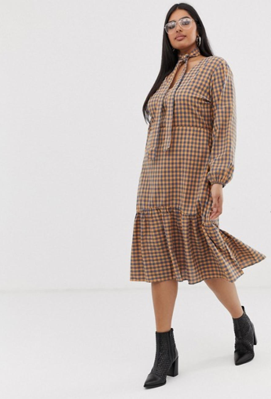 glamorous gingham dress