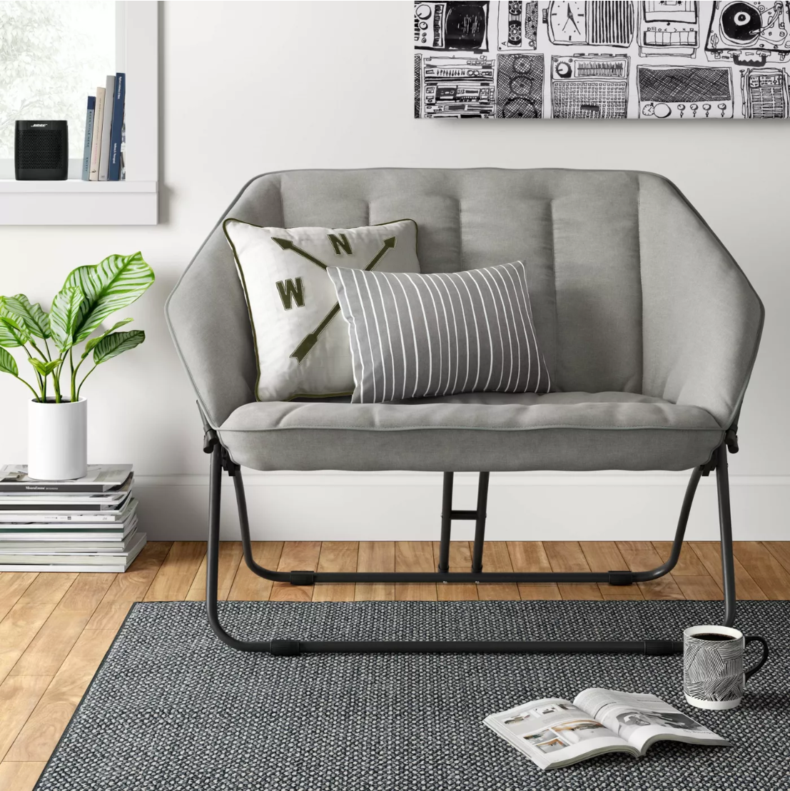 Double Hexagon Chair Gray