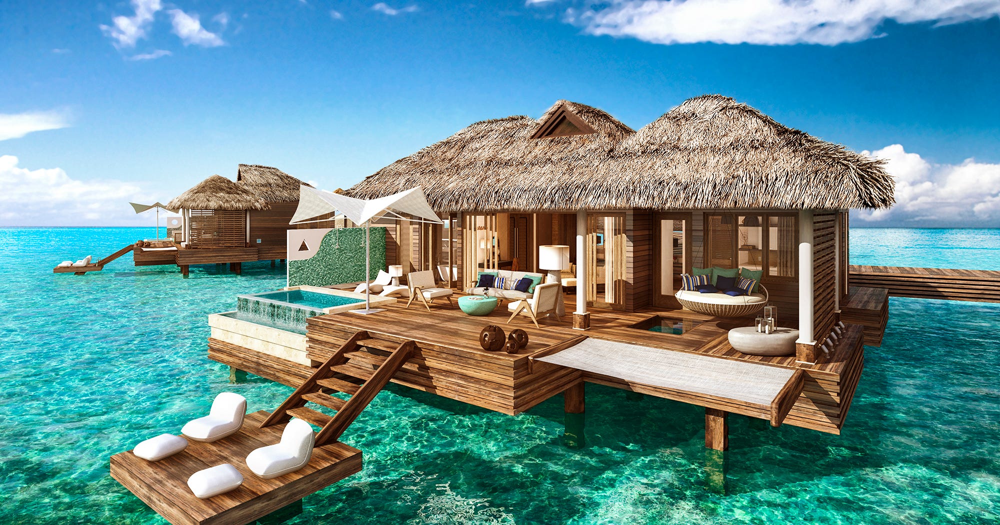 Overwater Bungalows Sandals Royal Caribbean Jamaica