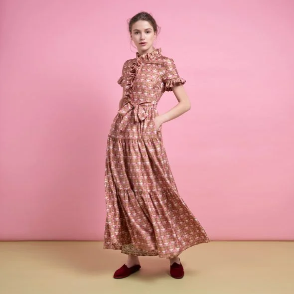 La Double J + Libellule Rosa Long & Sassy Dress