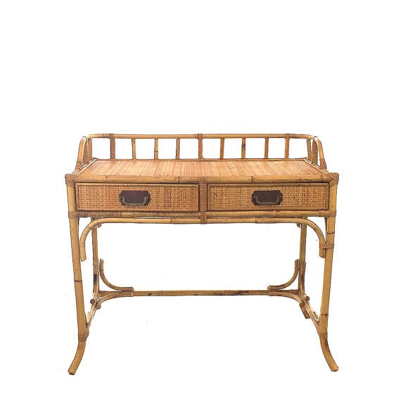 Vintage Rattan Writing Desk Vintage Rattan Writing Desk