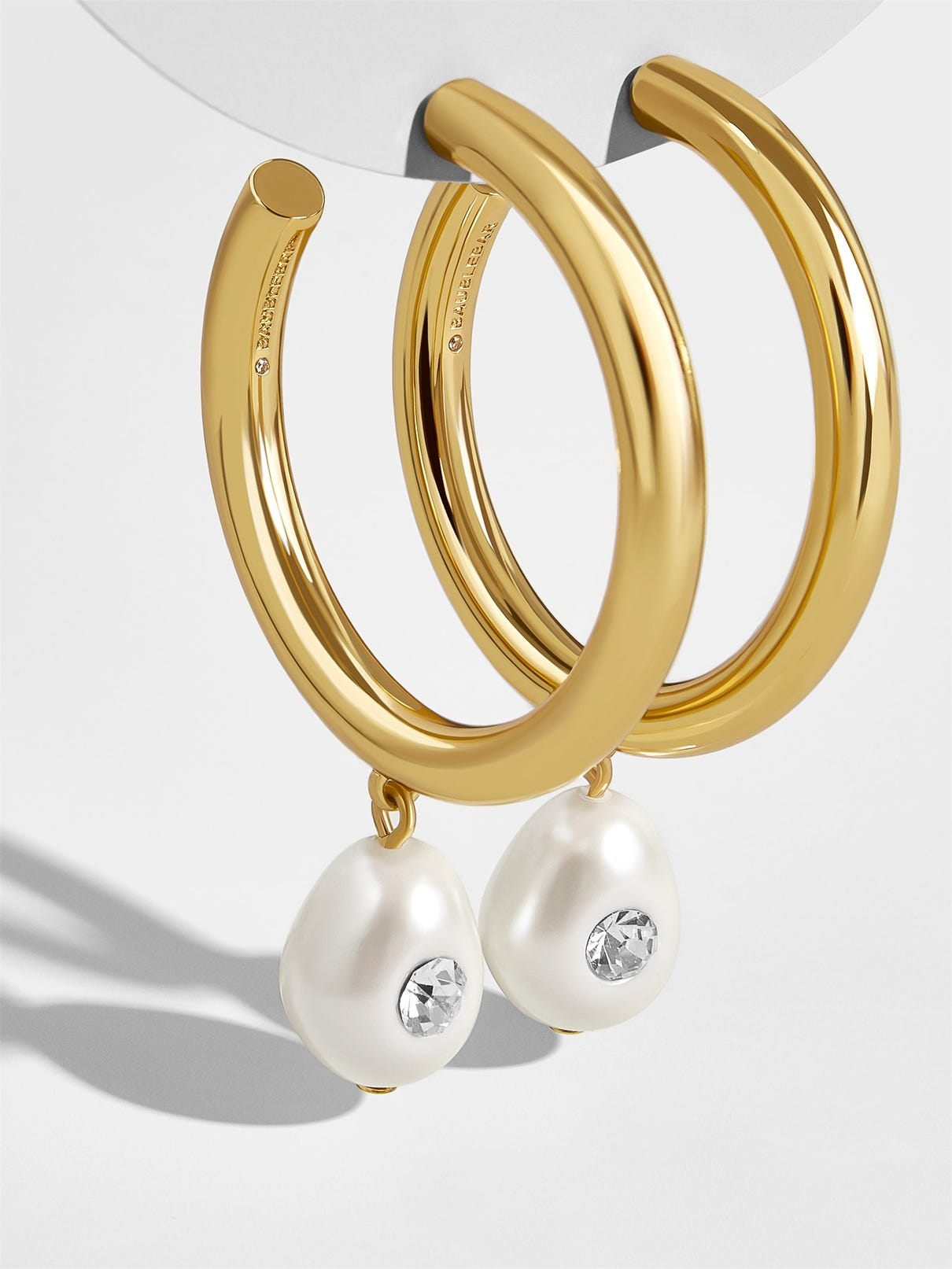 BaubleBar + Devon Pearl Hoop Earrings