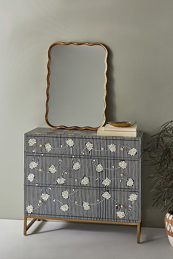 Anthropologie + Ada Inlay ThreeDrawer Dresser