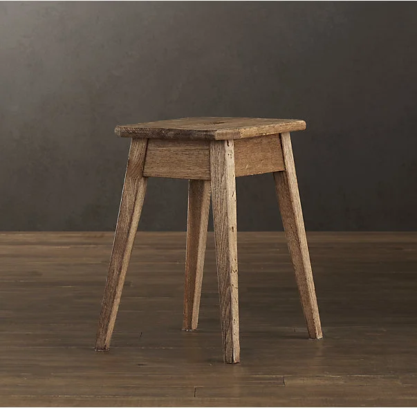 Restoration hardware oak stool clearance