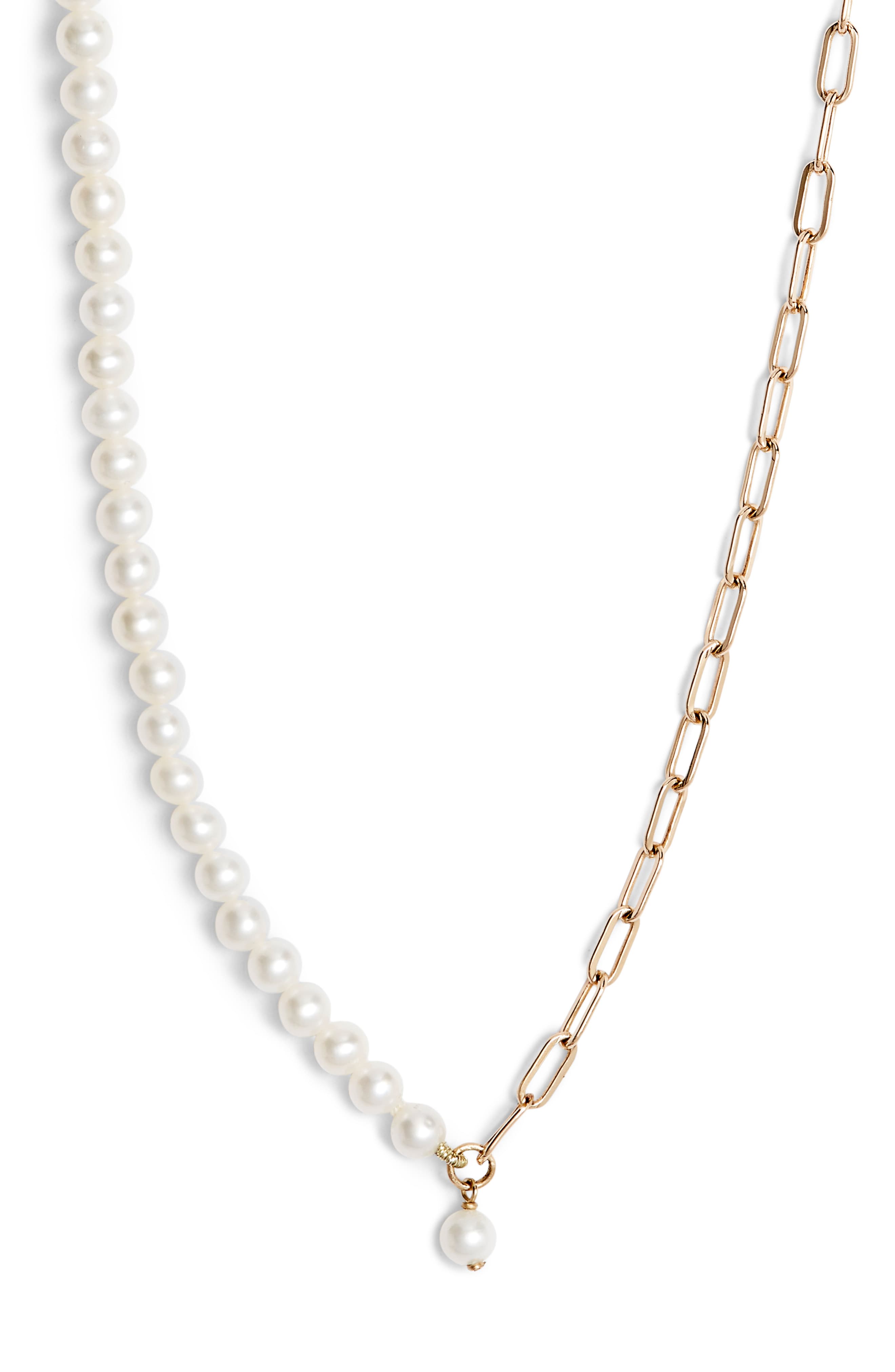 Poppy Finch + Pearl Chain Link Choker