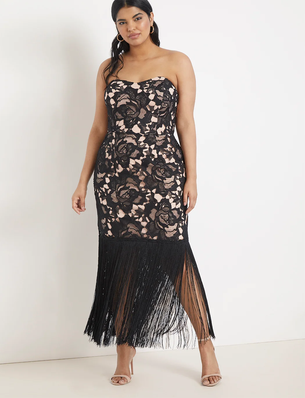 black laced dress Black Lace Maxi Dress