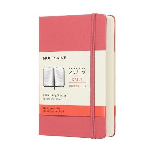 Moleskine 12 Month Daily Planner Pink Moleskine 12 month daily planner pink