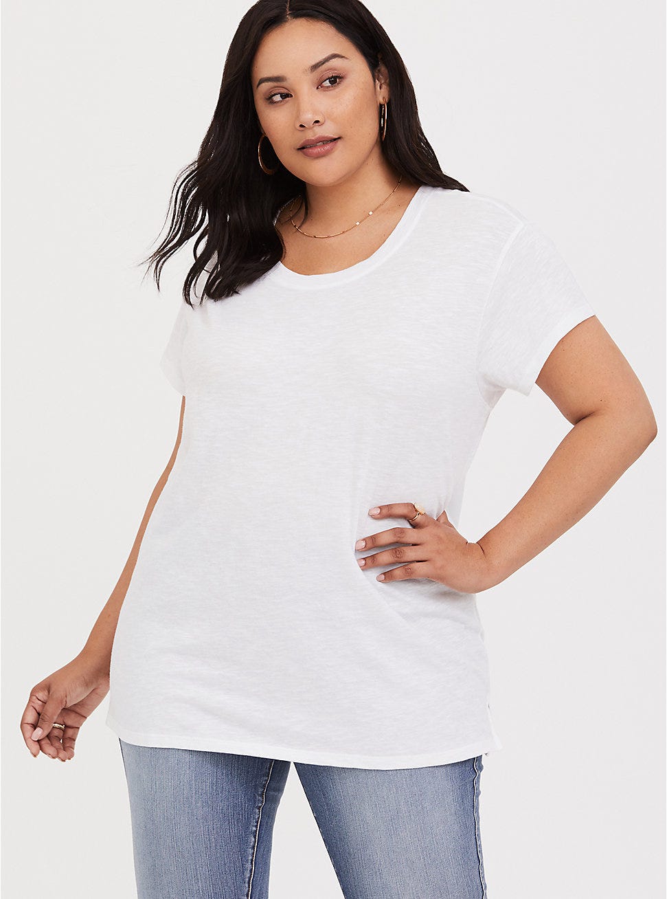 Torrid + Premium White Relaxed Fit Boyfriend Tee