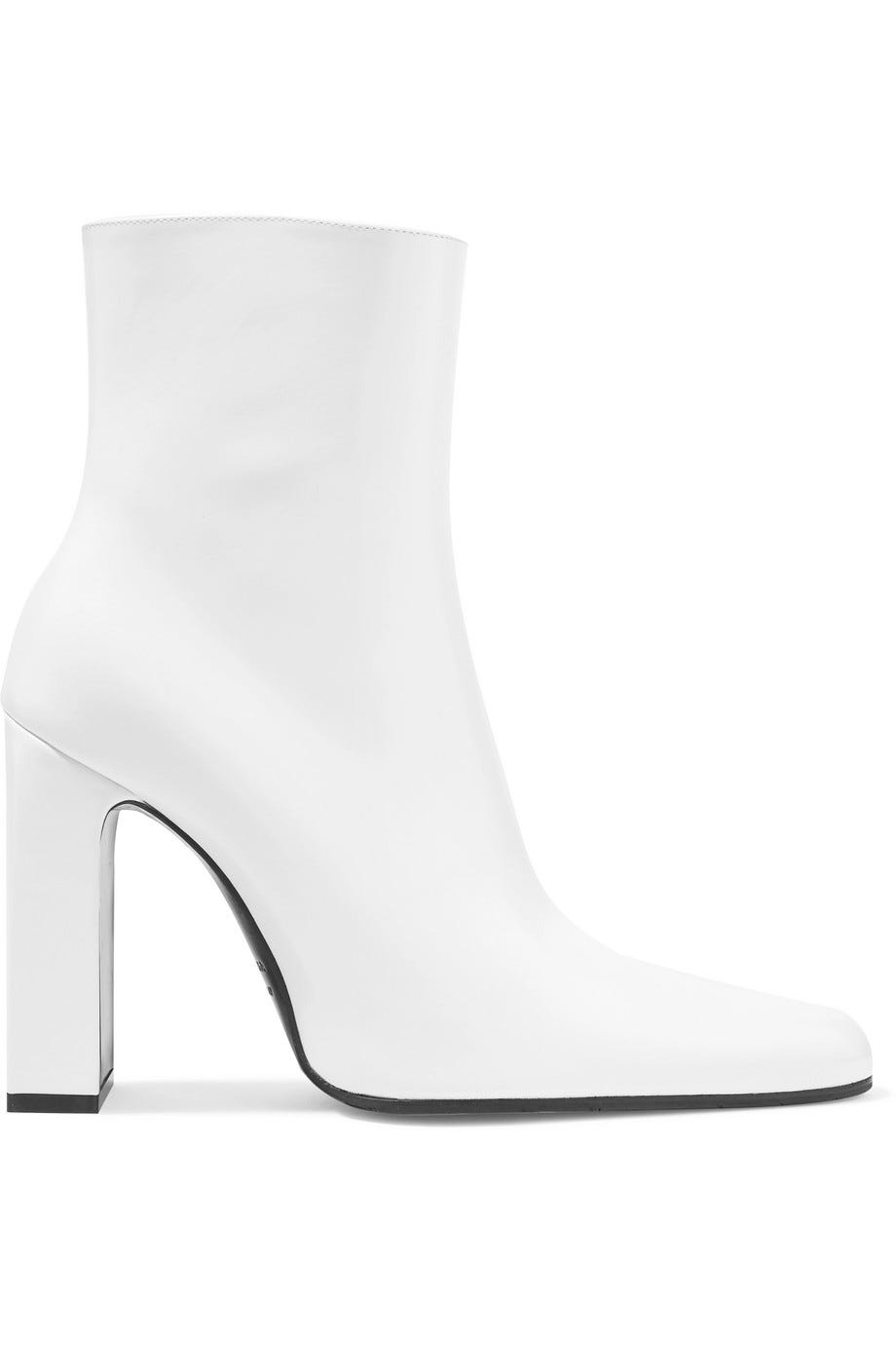 balenciaga white ankle boots