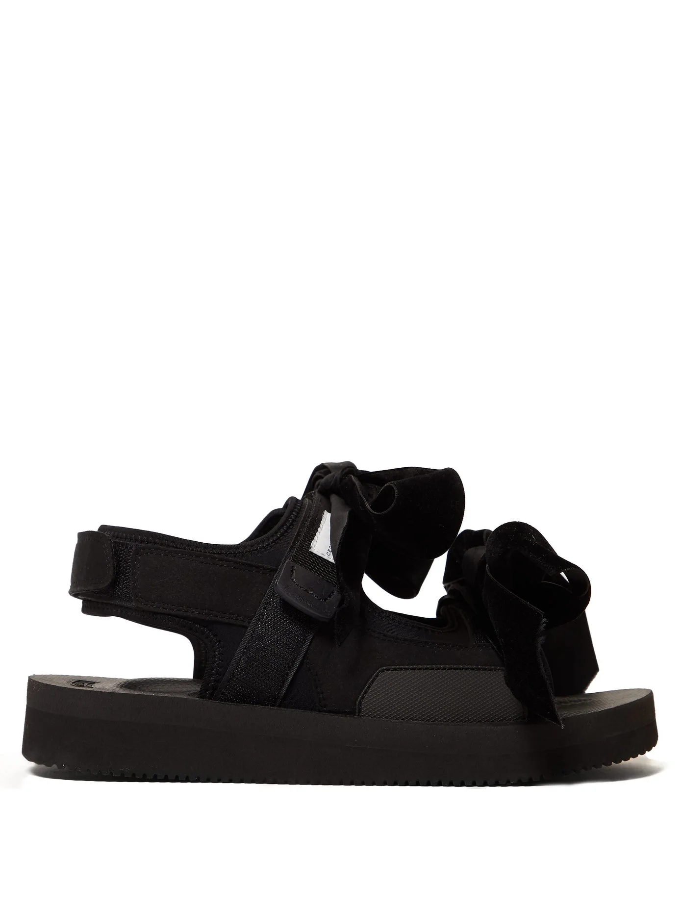 Cecilie Bahnsen + X Suicoke April Velvet Bow Suede Sandals
