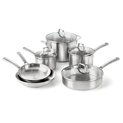 Calphalon + Calphalon Classic Stainless Steel Cookware Set, 10Piece