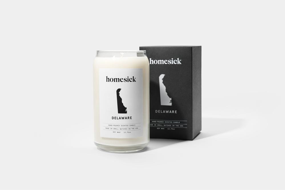 Homesick Candles + Delaware Candle