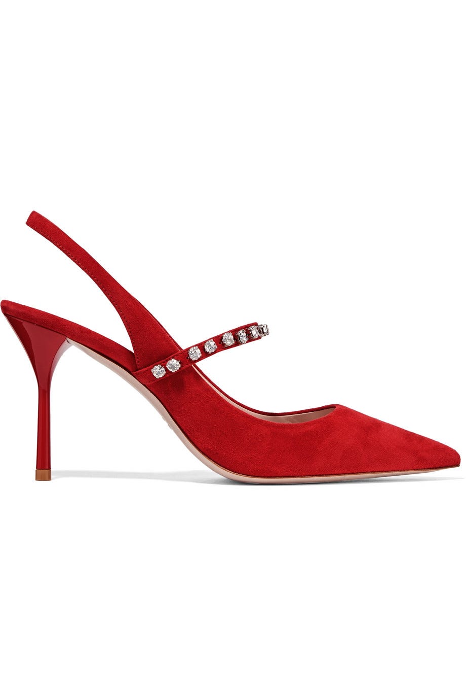 miu miu crystal slingback