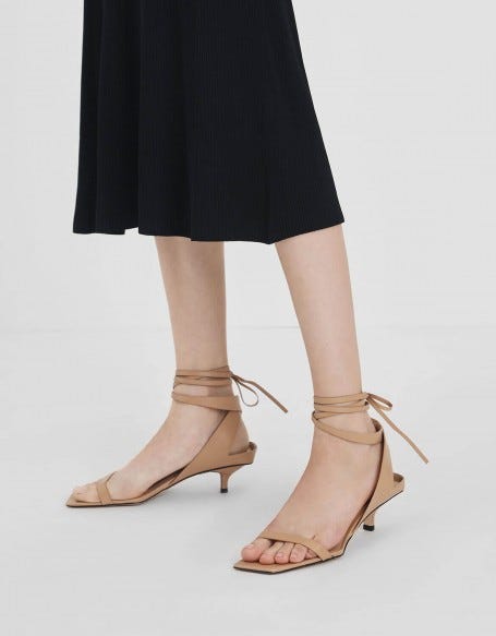 square toe tie up sandals