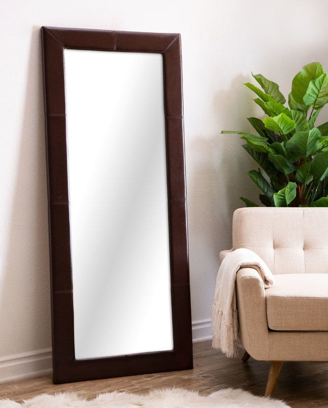 Trent Austin Design + Bentson Rectangle Wood Floor Mirror