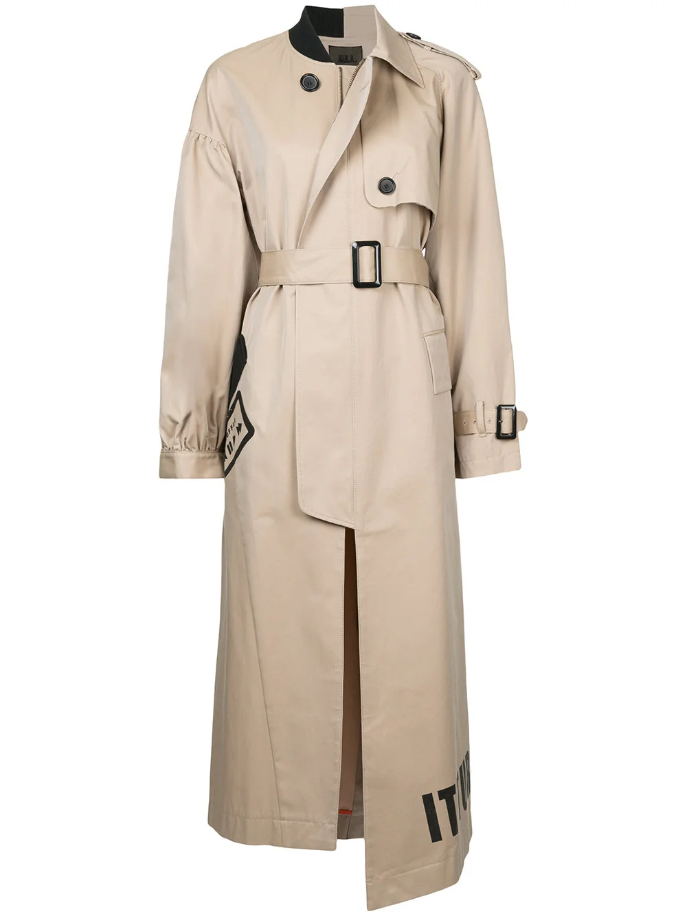 Aula + Shuffle Asymmetric Trench Coat
