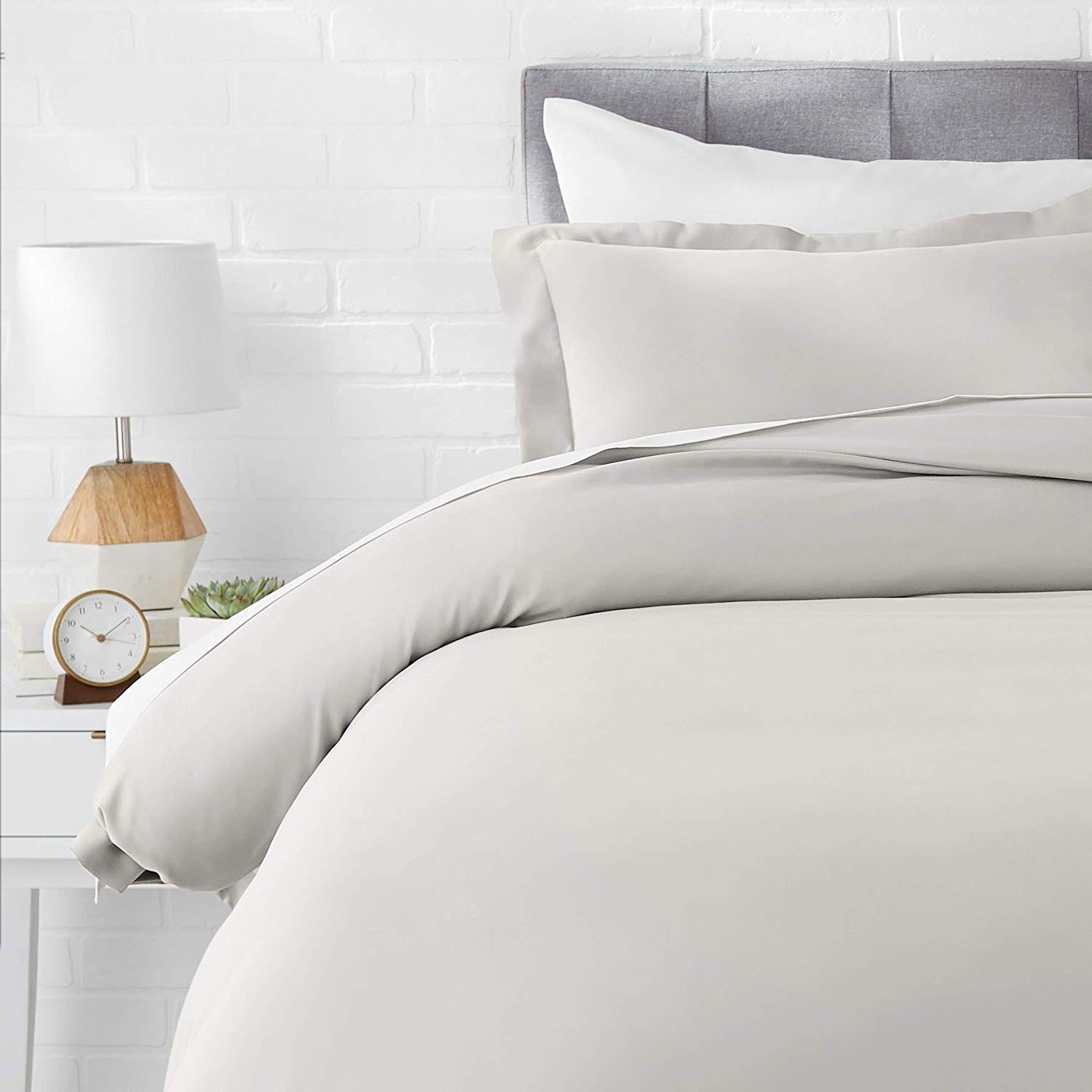 Amazon Basics + Microfiber Duvet Cover Bed Set