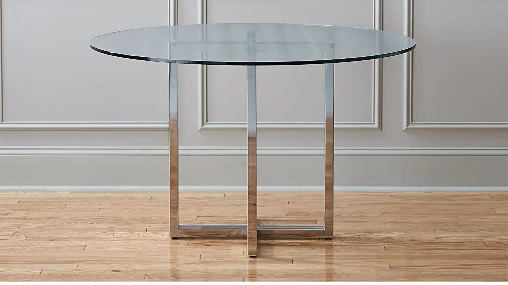 Cb2 Silverado Chrome Round Dining Table