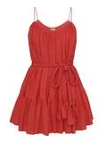 open lace back dress Rhode Resort Nala Ruffle-Trim Cotton-voile Mini Dress main image 0
