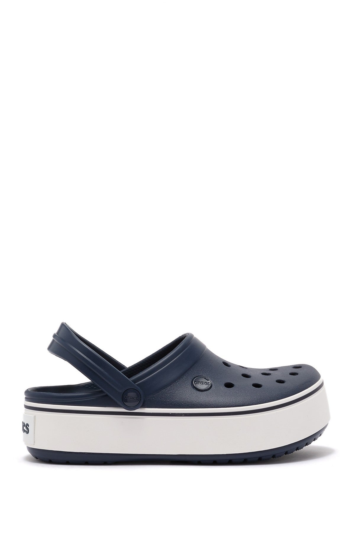 crocband platform clog black