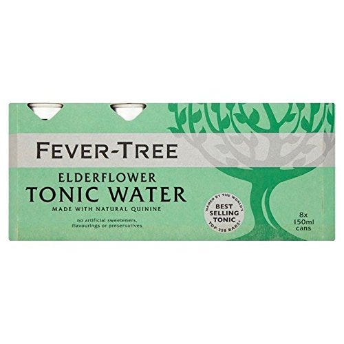 FeverTree + Elderflower Tonic Water Cans 8 150ml cans