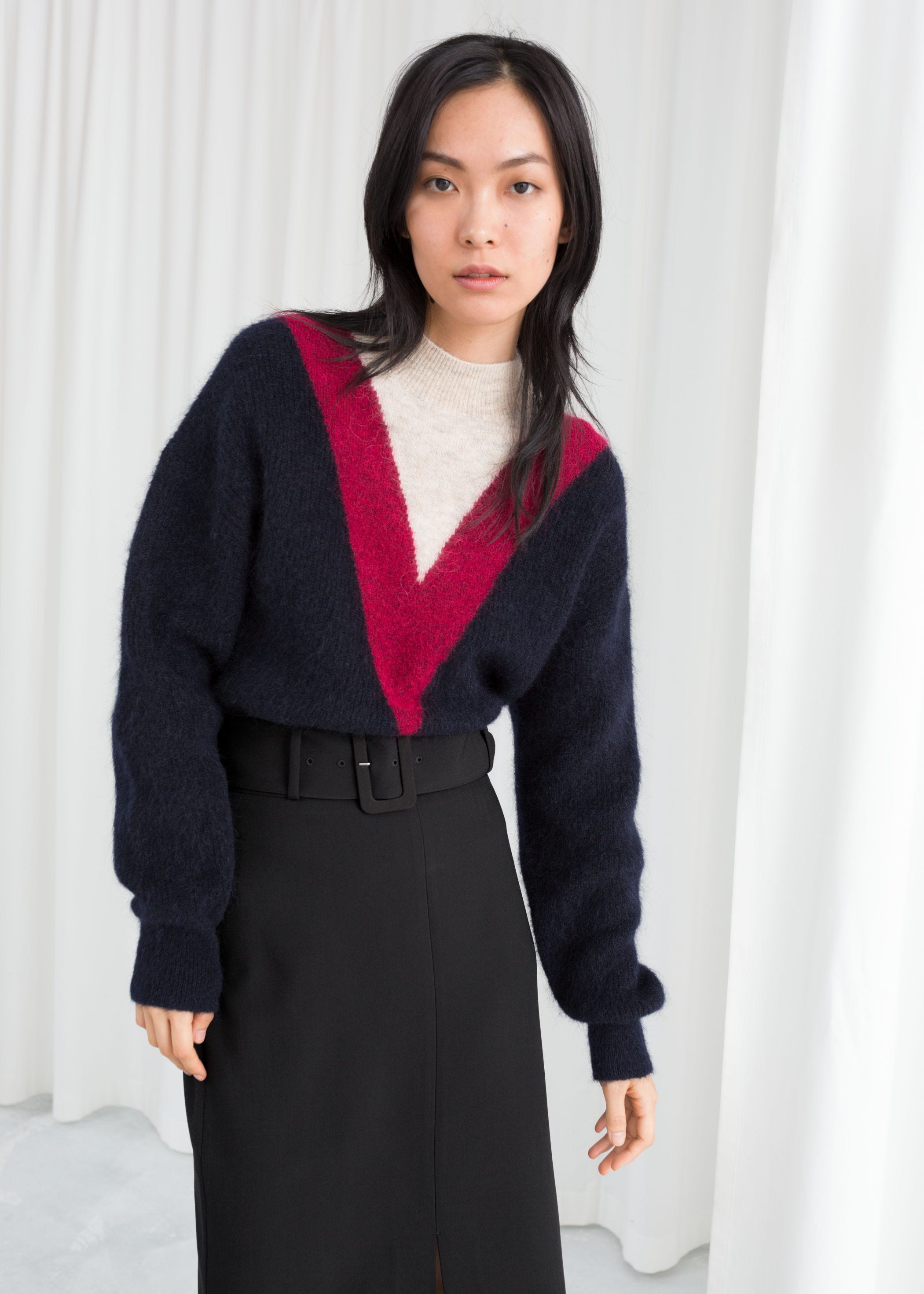 Varsity Striped Detail Crewneck and Sweatpants 2pcs Outfit (Other Colors)