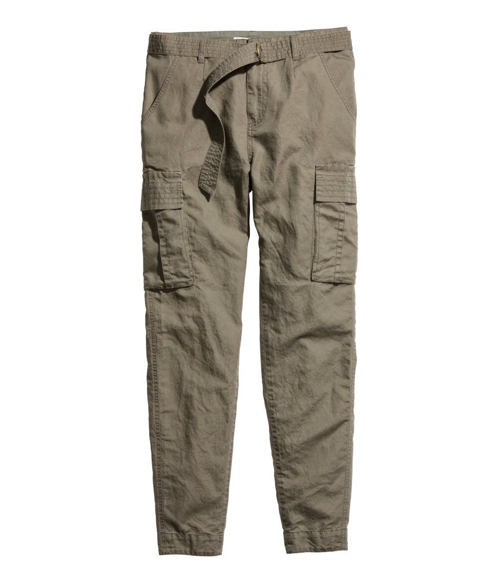 H&M + LinenBlend Cargo Pants