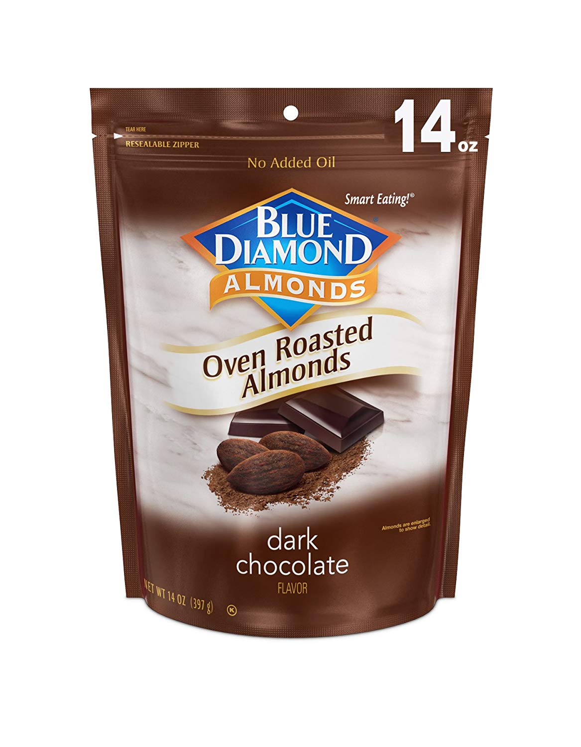 Blue Diamond + Blue Diamond Almonds, Oven Roasted Cocoa Dusted Almonds ...