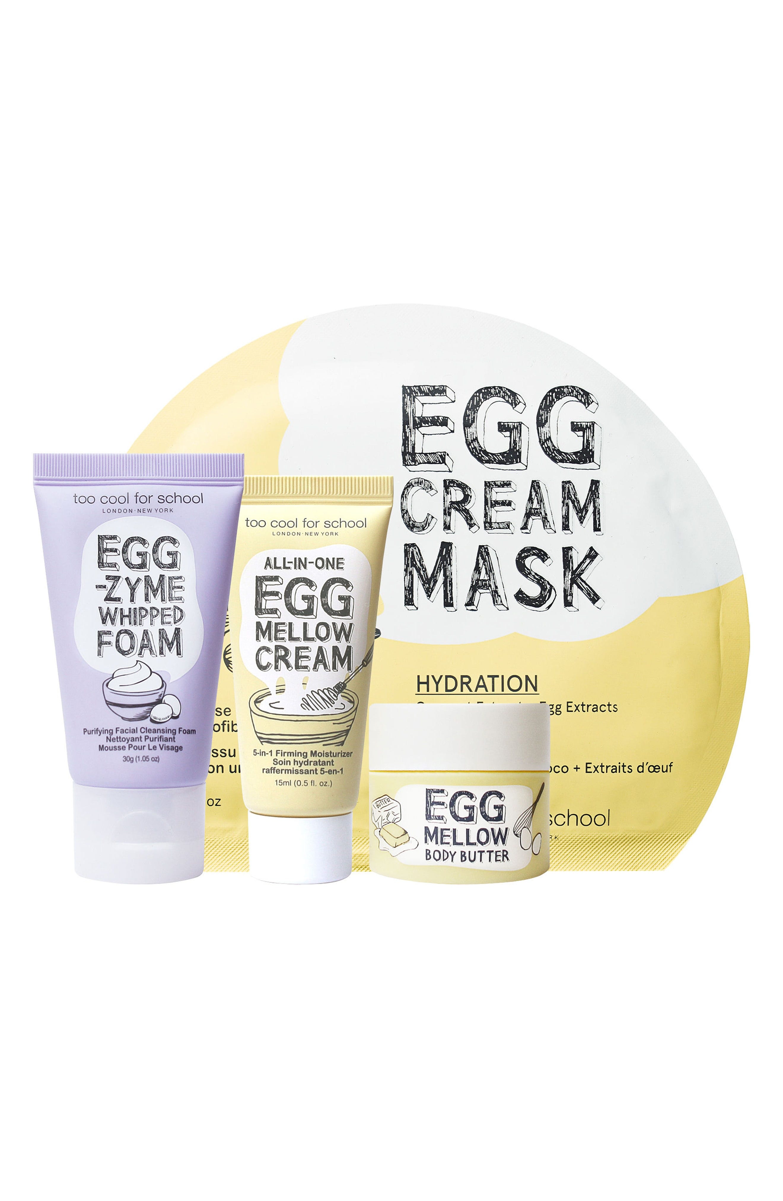 Too Cool for School + EggSsential Skin Care Mini Set