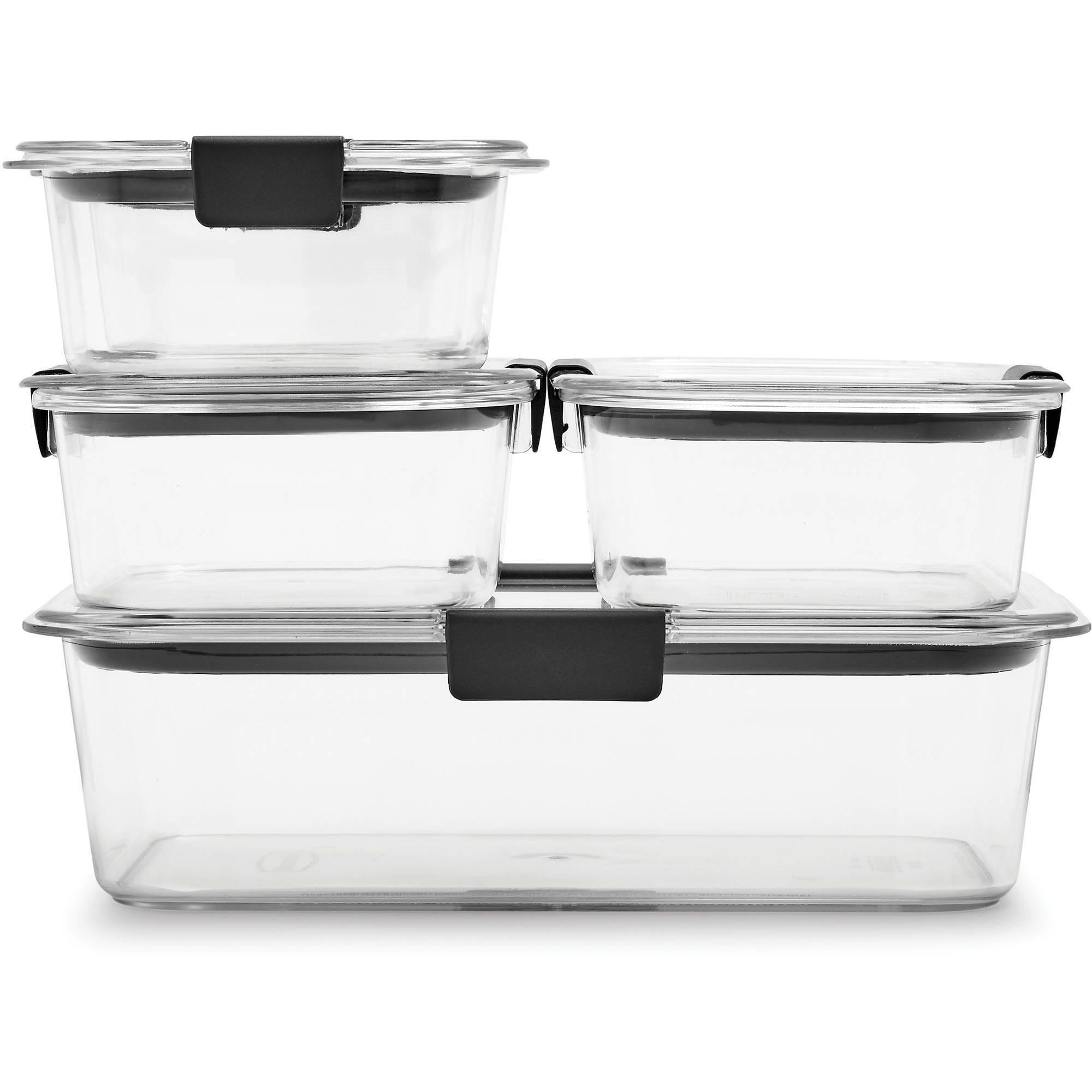 Rubbermaid Brilliance Food Storage Container 10 Piece Set Clear Brilliance Food Storage Container 10 Piece Set Clear