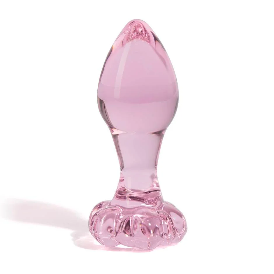 Lovehoney + Icicles No 48 Glass Plug with Flower Base Lovehoney + Icicles No 48 Glass Plug with Flower Base