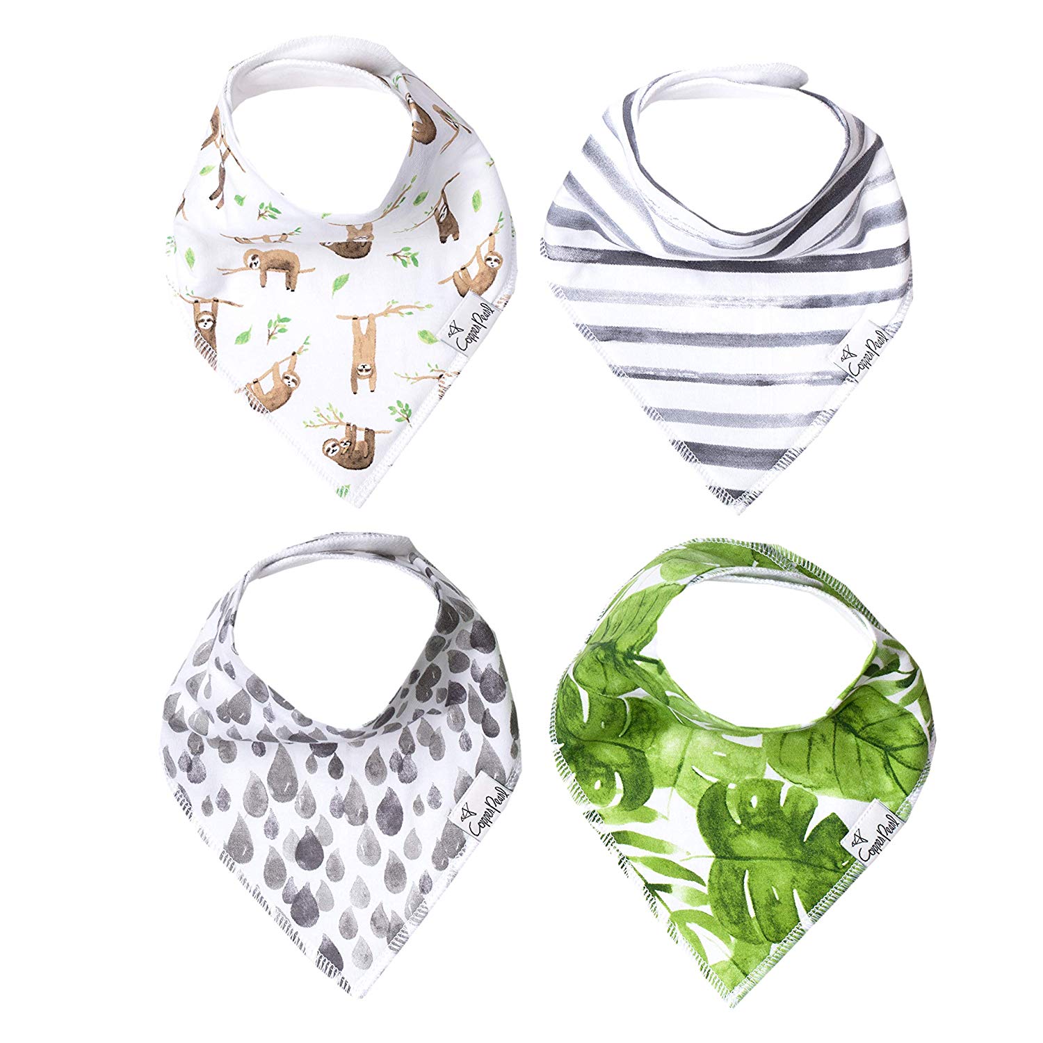 Copper Pearl + Baby Bandana Drool Bibs (4 Pack)